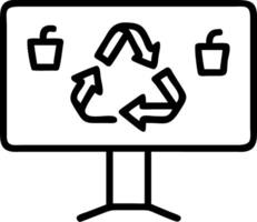 Office team discussing eco friendly design on digital screen with recycling icons Set A vector