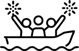 New Year on a boat Set A vector