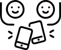 Mobile phone UI icons vector