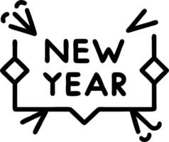 Minimalist New Year decor Set A vector