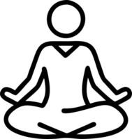 Mindfulness meditation icon Set A vector