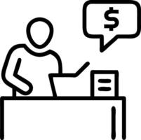 Medical office manager negotiating supplier rates on soft abstract background Set A vector