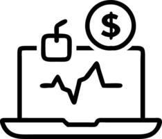 Medical cost analyst using financial software on soft abstract background Set A vector