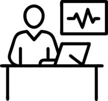 Medical financial planner analyzing budget on bokeh digital art background Set A3 vector