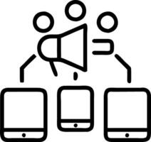 Marketing team using tablets for digital campaigns plain background copy space on top vector