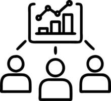 Marketing team strategizing with digital charts glossy background copy space on left vector