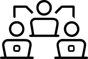 Marketing team designing campaigns on laptops plain background copy space on top vector