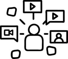Marketing professional analyzing social media metrics Set A vector