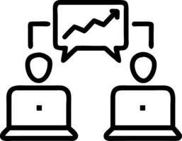 Marketing team analyzing trends on laptops plain background copy space on top. Set A vector
