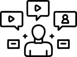 Marketing professional analyzing social media metrics Set A4 vector