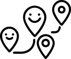 Map location symbols Set A vector