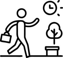 Manager taking a walk during lunch break Set 5 vector