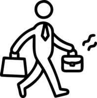 Manager taking a walk during lunch break Set 6 vector