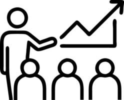 Manager presenting growth chart to team Set 3 vector