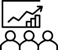 Manager presenting growth chart to team Set 6 vector