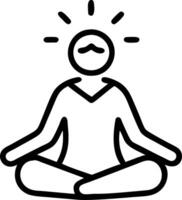 Manager practicing deep breathing in office Set 7 vector