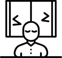 Manager practicing deep breathing exercises Set 7 vector