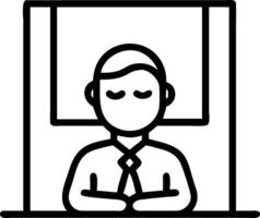 Manager practicing deep breathing exercises Set A3 vector
