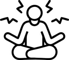 Manager practicing deep breathing in office Set 3 vector