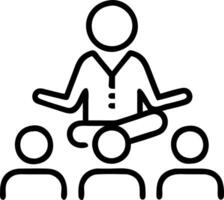 Manager leading a mindful meeting Set A2 vector