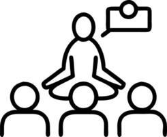Manager leading a mindful meeting Set A vector