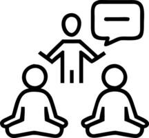 Manager leading a mindful meeting Set 7 vector