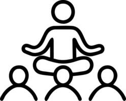 Manager leading a mindful meeting Set A5 vector