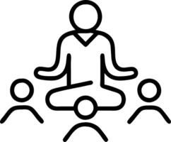 Manager leading a mindful meeting Set A6 vector