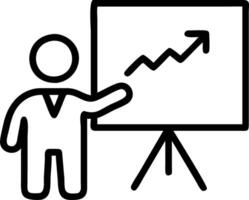 Manager conducting training session on business growth Set 10 vector