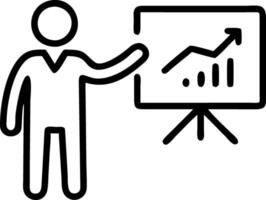 Manager conducting training session on business growth Set 4 vector
