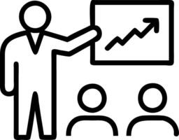 Manager conducting training session on business growth Set 6 vector