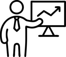 Manager conducting training session on business growth Set 9 vector