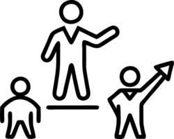 Manager coaching employees for career development Set A vector