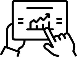 Manager analyzing data from automated systems Set A3 vector