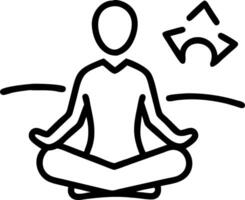 Man practicing mindfulness with soft abstract background copy space on right Set A vector