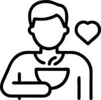 Man enjoying a healthy breakfast with bokeh background copy space on left Set A vector