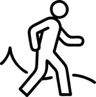 Man enjoying a relaxing walk with soft abstract elements copy space on left Set A vector