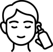 Man applying face serum on plain background copy space on left Set A vector