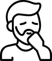 Man applying beard balm with beard care products copy space on left Set A vector