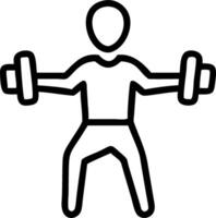 Man doing a home workout with weights copy space on left Set A vector