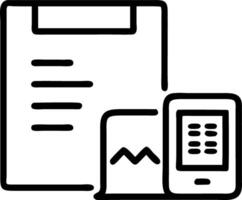 Macro view of logistics cost calculator and digital invoices Set A vector