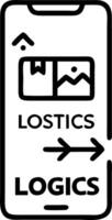 Macro view of logistics cost analysis on smartphone Set A vector