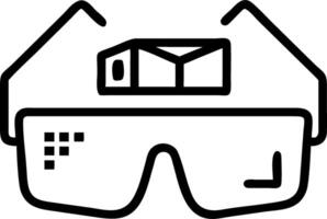 Macro view of logistics cost analysis with AR glasses Set A vector