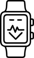 Macro shot of smartwatch displaying health data in futuristic style Set A vector