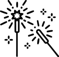 Macro shot of sparklers with colorful sparks and soft focus copy space below vector