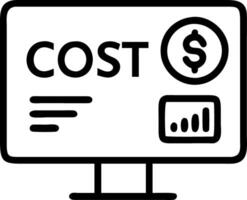 Macro shot of logistics software displaying cost metrics Set A vector