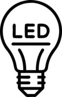Macro shot of LED light bulb filament Set A vector