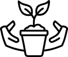 Macro shot of hands planting a green seedling in eco friendly pot symbolizing sustainable growth Set A vector