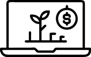 Macro shot of green financial dashboard on eco friendly laptop in modern office Set A vector