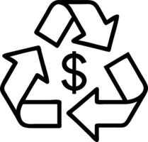 Macro shot of eco friendly financial symbols on recycled paper Set A3 vector